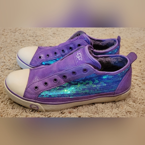 Ugg Laela Sequin Purple and Blue Mermaid Slip on Shoes size 8 - Picture 2 of 7
